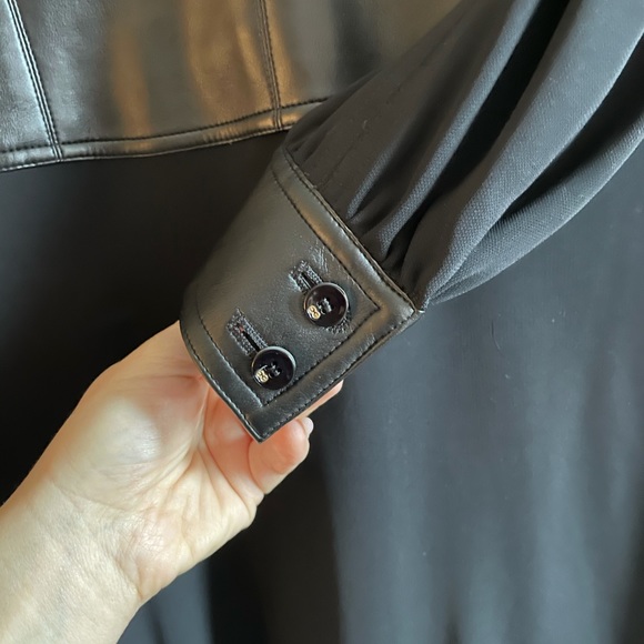 Escada black leather dress - Picture 4 of 7